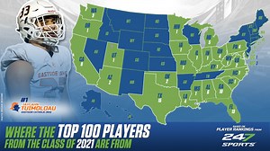 High school football recruiting: Mapping out the updated Top 100 players by 247Sports