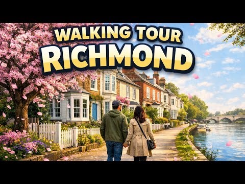 🌞🌿 London Spring Walk: Richmond Station to Kew Bridge 4K Walking Tour