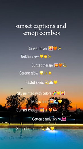 Creative Sunset Captions and Emoji Combinations