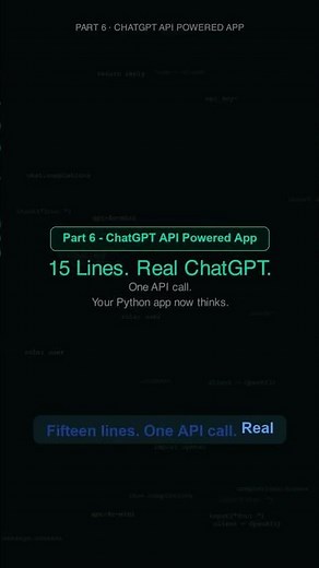 Part 6 - Build a ChatGPT-Powered Chatbot in Python (Beginner Tutorial)