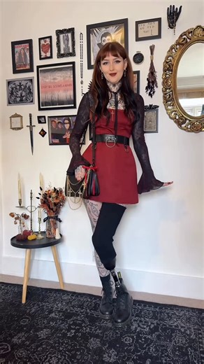 jade haze on Instagram: "valentines outfits but make em vampiric!! 🧛🏻‍♀️🥀 outfit details below!! 1 - black dress is vintage harness - @disturbia 2 - mesh top - vinted (dolls kill) dress - old h&m belt - @disturbia bag - @hellflower666 necklace - @catholicked 3 - dress & corset - @livelyghosts (code JADEHAZE for % off) cross chain - vinted 4 - charity shop dress sorry no label! bolero - @foxbloodshop 5 - red set - @tropicorpseshop belt & necklace - @tommyvowles 6 - skirt - old tk maxx top - @s