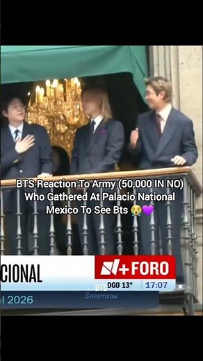 BTS At Palacio National Mexico Surprised To See Army Crowd