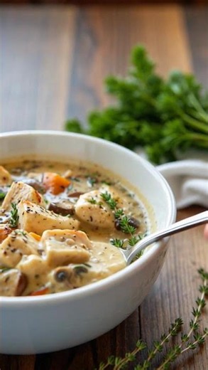 Healing Creamy Chicken & Mushroom Stew