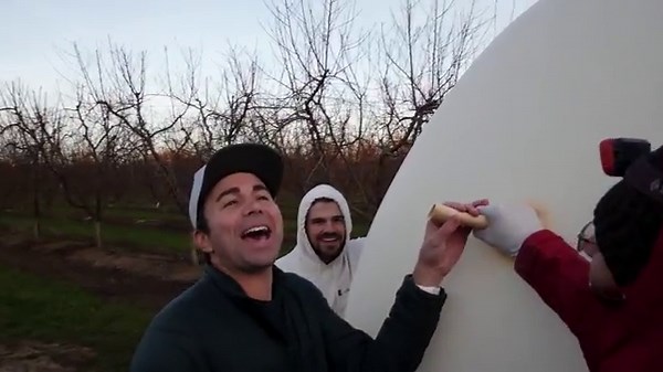 Scientist tries dropping eggs from space without breaking. Watch how that ends