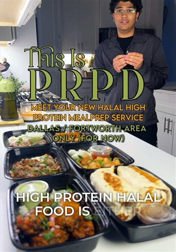 Most halal food isn’t high protein. And when it is? Way too expensive. We fixed that. 🍱 PRPD is a halal high protein meal prep service fully built around your goals whether you’re cutting, building muscle, or recomping. Every meal is macro tracked, made fresh, and delivered twice a week. 40 to 70 grams of protein per meal. All halal. All week. Interested? Check us out on Instagram at @getprpd and fill out the form in our bio to get started. Meals. Prepped. @getprpd #halalmealprep #mealprep #hig