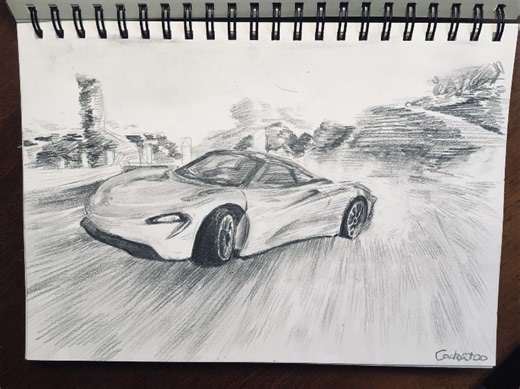 【场景绘画】McLaren Speedtail 沙漠高速