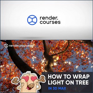 Render Courses - An easy way to wrap lights on trees in 3DS Max