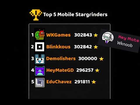 Reaching Top 1 Mobile in Geometry Dash - WKGames (Hand Cam)