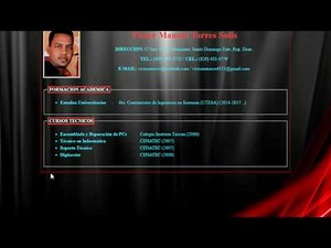 Como hacer un curriculum rapido en HTML