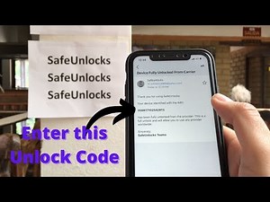 Enter Network Unlock Code to Remove the Carrier Lock
