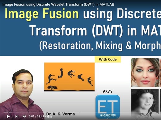 【搬自油管】在 MATLAB 中使用离散小波变换 （DWT)进行图像融合