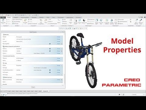 Creo Parametric - Model Properties Dialog Box