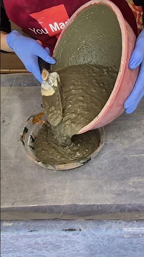 Making a Concrete Bowl from Recycled Plastic Cake Containers