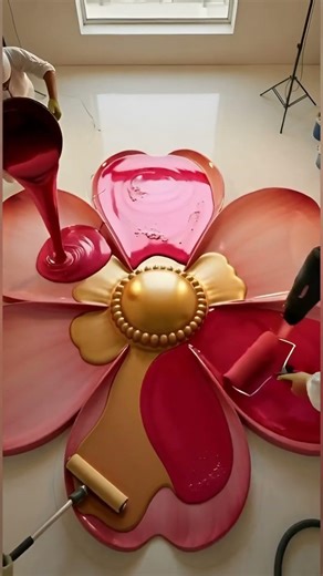 Luxurious transformations with floral epoxy flooring 3D Flower Luxury Resin Design Floor Blow Your