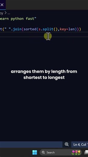 Sort Words by Length #coding #python