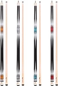 Set of 4 Pool Cues Stick 19oz 19.5 oz 20 oz 21 oz 58 inch Billiard House Bar Pool Sticks
