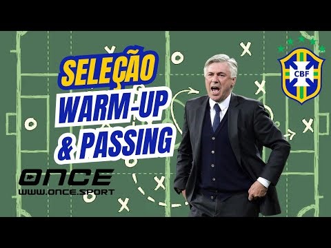 Brazil National Team Training 🇧🇷 | Carlo Ancelotti Warm Up & Passing Drill Masterclass