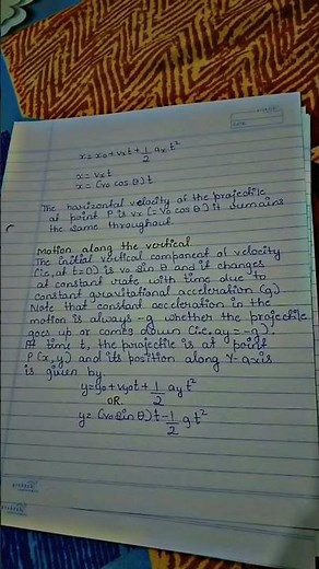 physics project file on projectile motion for class 11