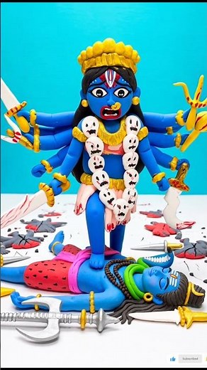 Made Maa Kali and Lord Shiva with Clay 🔱✨ | Clay Art #shorts
