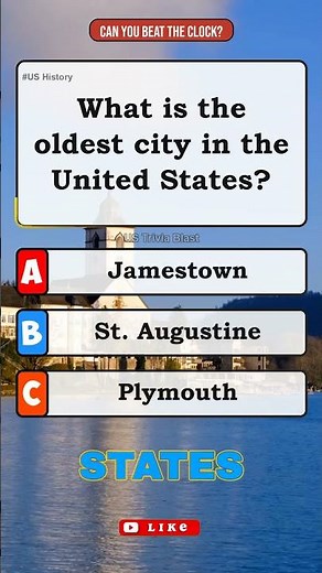 🏛️ What is the oldest city in the United States? 🗺️🇺🇸 #Shorts #usaquiz #history