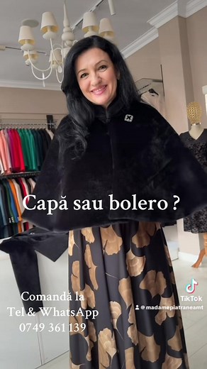 Comanda online la nr de WhatsApp apăsând pe wa.me/0749361139 🛍️ Rochie din material satinat fin imprimat ~ decolteu în V parte peste parte ~ cordon stilizat detașabil ~ căptușeală 🛍️ Capa din blăniță ecologică 🛍️Bolero din blăniță ecologică 🏷️Nr. articol: rochie 5410 ~ capă 5386 - bolero 5414 👗Mărimi: rochie 40 42 44 46 48 50 Capa - S M L Bolero: 42 44 46 48 50 52 👉🏻Pret : rochie 920 lei ~ capa 550 ~ bolero 550 lei ‼️👗Pentru a stabili marimea potrivita d-voastra, vă rugăm să ne scrieti p