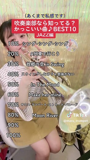 吹奏楽でやってもカッコイイJAZZ🎺 #吹奏楽 #吹奏楽部 #brassband #吹奏楽あるある #トランペット #trumpet #おすすめ