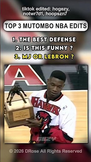 Ranking The Best DIKEMBE MUTOMBO NBA EDITS - NBA #nba #basketball #nbaedits