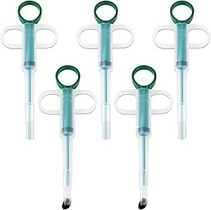5PCS Pet Pill Shooter Plunger Popper for Small Cats Dogs Soft Tip Tablet Pusher Animal Medicine Medical Feeding Tool Accessories for Animals