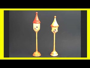Wood Turn a Miniature Bird House on a Stand