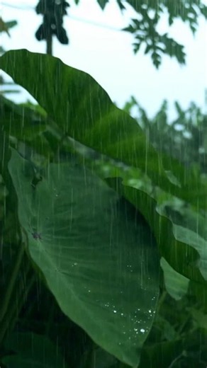 Peaceful Forest Rain Sounds on Leaves 🌧️ #deepsleep #rainforestsounds #sleepmusic