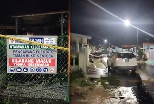 Landslide, TNB substation, two vehicles damaged