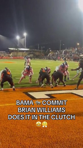 BRIAN WILLIAMS IN CRUNCH TIME ‼️ ROLL TIDE 🤩 #game #commit #bama #football #rolltide
