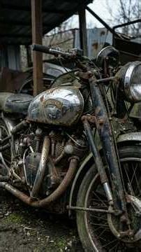 This Abandoned 1948 Vincent Black Shadow Was Worth NOTHING… Until This ASMR Restoration! 🔥 #shorts