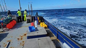 Shooting gear this morning, weather has eased off. | Tk Offshore Fishing