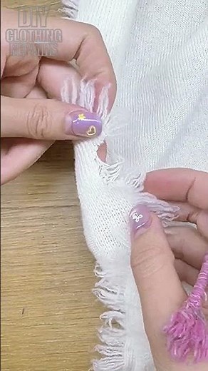 Tips for repairing holes in sweaters #shorts
