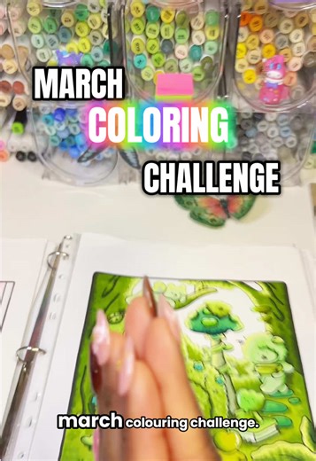 March coloring challenge will start Sunday, March 1. There are only 10 prompts. Join us and tag your friends. #colortok #coloringchallenge #adultcoloring #colorwithme #tawana30