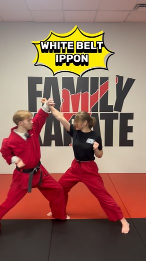 📣WHITE BELT IPPON KUMITE 🤍 Take a look at Sensei Jake explaining how to complete the white belt ippon kumite. Show off your skills to Sensei Jake the next time you see him in class 😎 #karate #whitebelt #fkc #londonontario #fun #karatelife #ippon | Family Karate Centers