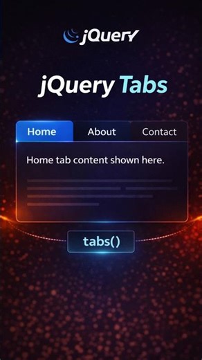 Tabs in jQuery 🔥 Create Dynamic Tab Navigation Easily #coding #shorts