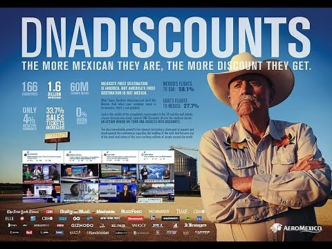 Award-winning DNA DISCOUNTS advertisement for "AeroMexico" airlines