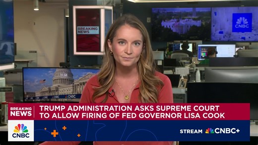 Trump administration asks Supreme Court to allow firing of Fed's Lisa Cook