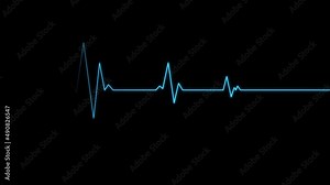Blue ECG loop, alpha channel