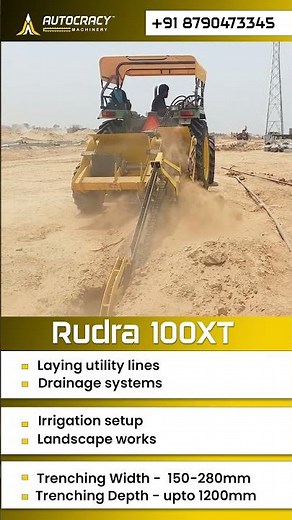 Compact Tractor Trencher for Cable Laying & Pipeline Projects – Rudra 100 XT