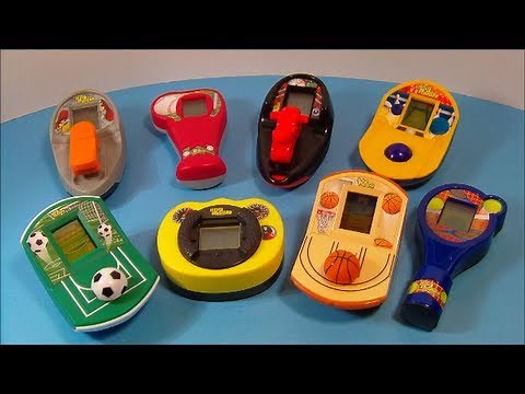 2008 McDONALD'S DIGI SPORTZ SET OF 8 MINI HAND HELD VIDEO GAMES TOY COLLECTION REVIEW