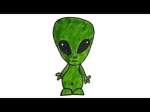 How to draw an Alien | Easy step by Step Drawing for kids