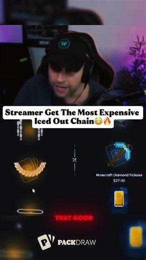 Streamer Get The Most Expensive Iced Out Chain😳🔥#shorts