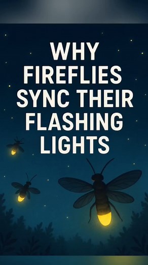 Why Fireflies Sync Their Flashing Lights ✨🪲#Fireflies #Bioluminescence #NatureFacts #Science #Shorts
