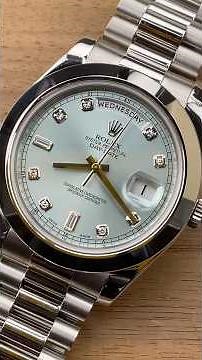 Rolex Day-Date II Ice Blue Dial (218206) - Rolex Certified Pre-Owned 1-Minute Watch Review