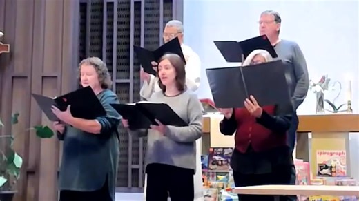 The choir singing "Beautiful Saviour" arr. by Tom Fettke on 11/23/25. | St. Mark's Lutheran Church