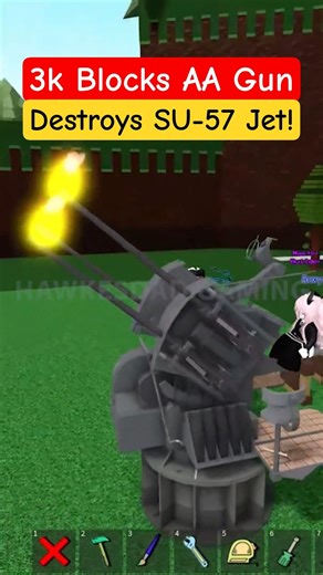 Roblox Build a Boat for Treasure Expensive Battleship Anti Aircraft Gun destroys Jet! #roblox #babft