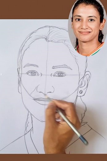 Smriti Mandhana Drawing | CWC 2025 #smritimandhana #drawing #cwc